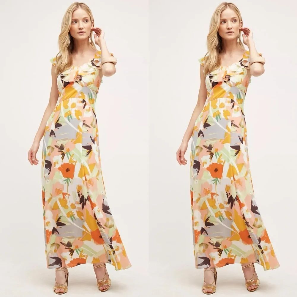 Anthropologie x Harlyn Gilded Garden Maxi Dress